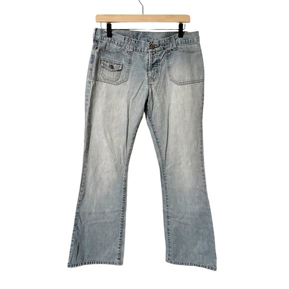 Abercrombie & Fitch Y2K Low Rise Vintage Bootcut Button Fly ‎ Women's Jeans Sz 8 - Picture 1 of 10